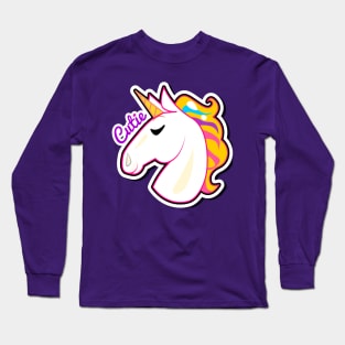 Cutie Unicorn Long Sleeve T-Shirt